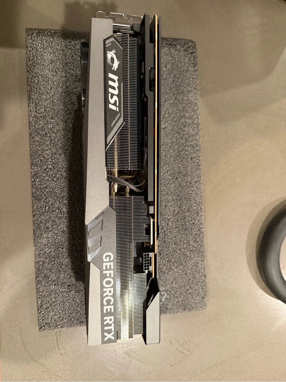 MSI GeForce RTX Graphics Card Black/Silver Backplate